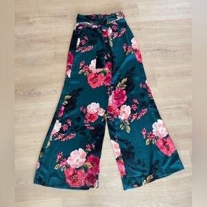 Misa Los Angeles Satin Floral Women's Pants